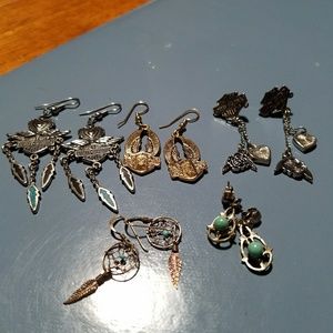 Silver Harley-Davidson earrings